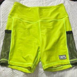Women's Neon Yellow Shorts